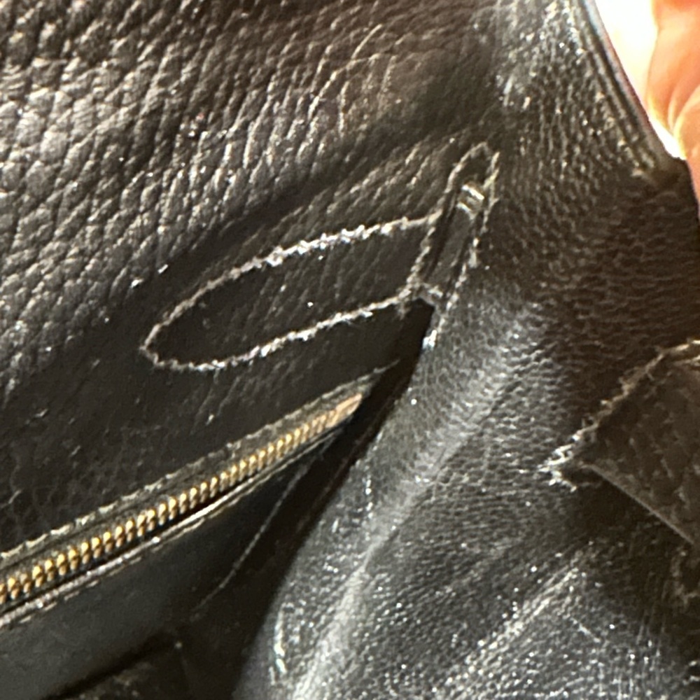 HERMES Kelly 32 Black Ardennes Leather, GHW, Sellier X Circle - Picture 11 of 16